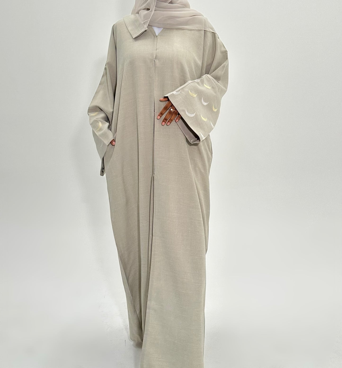 Hilāl (هلال) Abaya - STONE